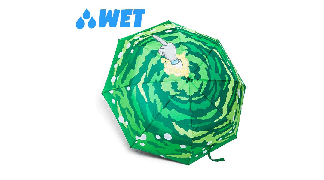 rick and morty color changing umbrella